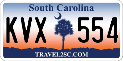 SC license plate KVX554