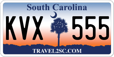 SC license plate KVX555