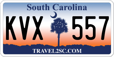 SC license plate KVX557