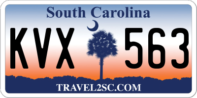SC license plate KVX563