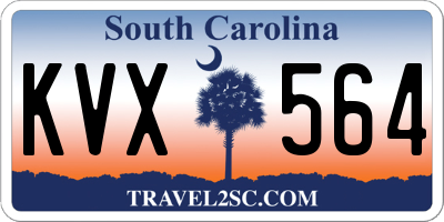 SC license plate KVX564
