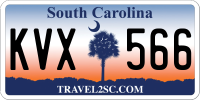 SC license plate KVX566