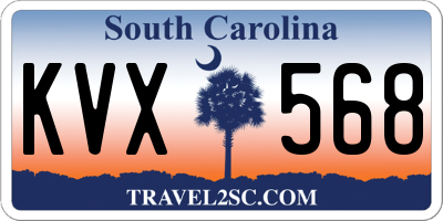 SC license plate KVX568