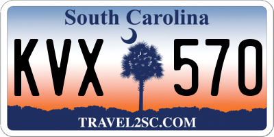 SC license plate KVX570