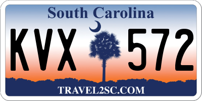SC license plate KVX572