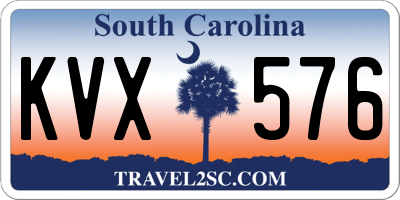 SC license plate KVX576