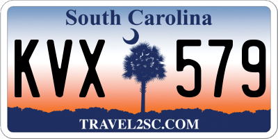 SC license plate KVX579