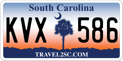 SC license plate KVX586