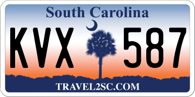 SC license plate KVX587