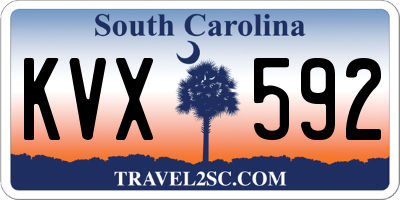 SC license plate KVX592
