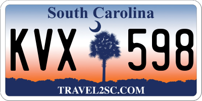 SC license plate KVX598