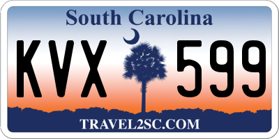 SC license plate KVX599