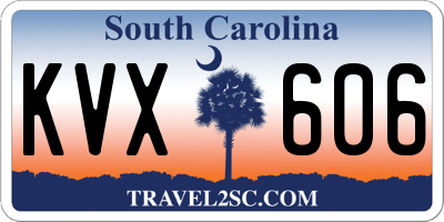 SC license plate KVX606