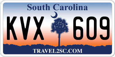 SC license plate KVX609