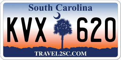 SC license plate KVX620