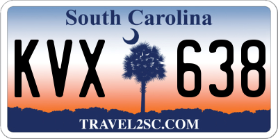 SC license plate KVX638
