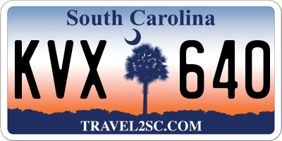 SC license plate KVX640