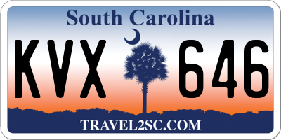 SC license plate KVX646