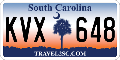 SC license plate KVX648