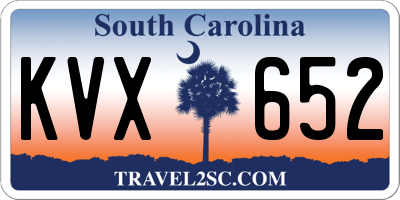 SC license plate KVX652
