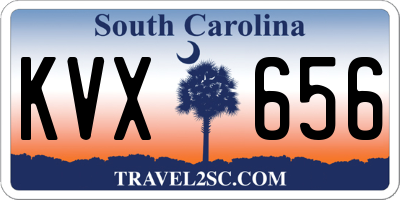 SC license plate KVX656