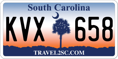 SC license plate KVX658