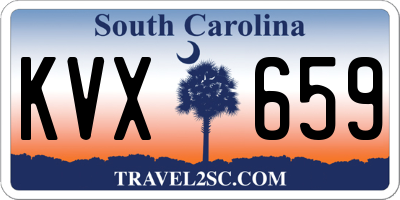 SC license plate KVX659