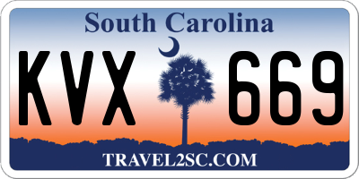 SC license plate KVX669