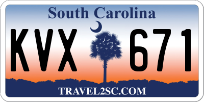 SC license plate KVX671