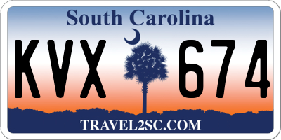 SC license plate KVX674