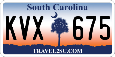 SC license plate KVX675