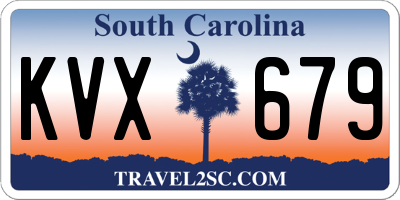 SC license plate KVX679