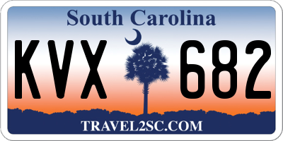 SC license plate KVX682