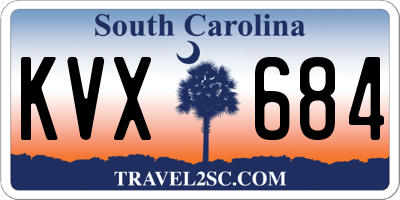 SC license plate KVX684