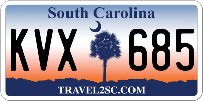 SC license plate KVX685
