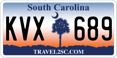 SC license plate KVX689