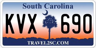 SC license plate KVX690