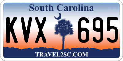SC license plate KVX695