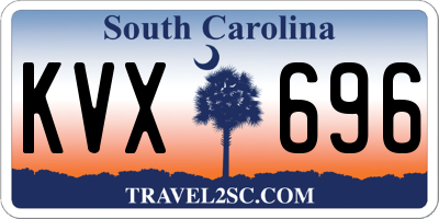 SC license plate KVX696