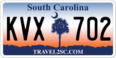 SC license plate KVX702