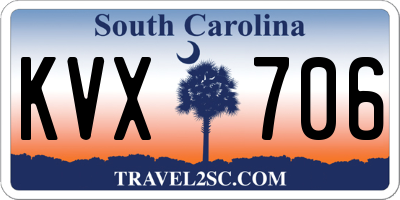 SC license plate KVX706