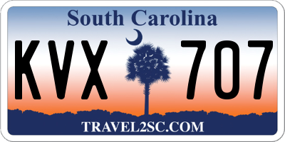 SC license plate KVX707