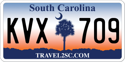 SC license plate KVX709