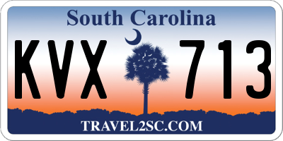 SC license plate KVX713