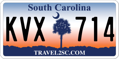 SC license plate KVX714