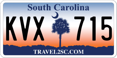 SC license plate KVX715