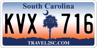 SC license plate KVX716