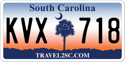 SC license plate KVX718