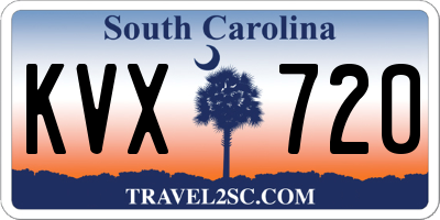 SC license plate KVX720