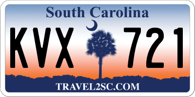 SC license plate KVX721